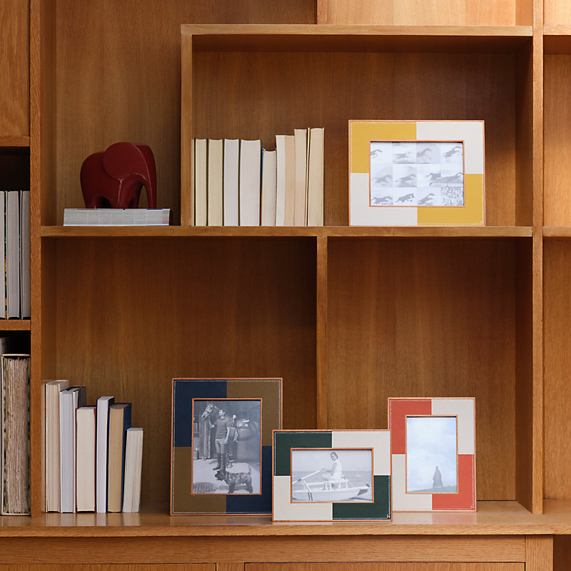 Pleiade en Casaque picture frame, small model - Grey | Hermès USA